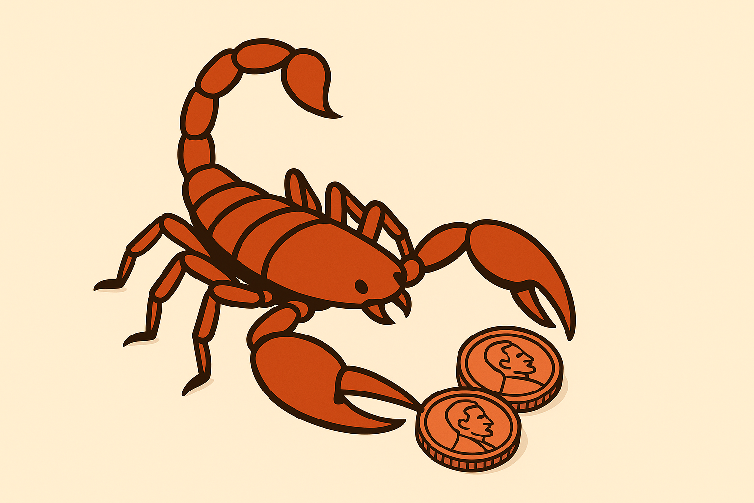 Penny pinching scorpion