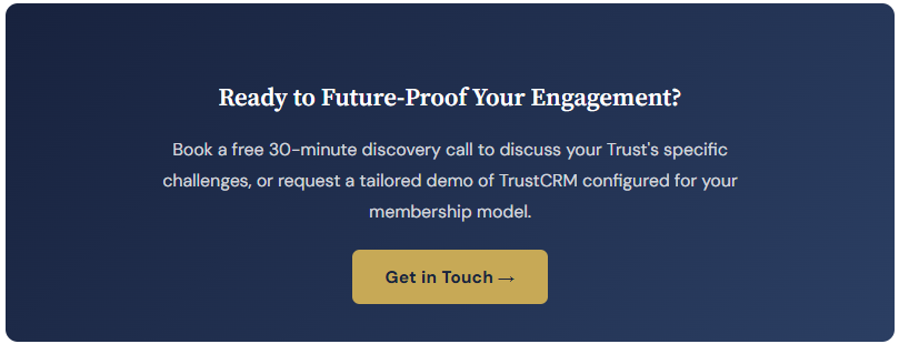 Hero image with link to contact page.